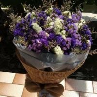 ราคา ช่อดอกไม้ ช่อดอกสเตติสแห้ง ช่อขนาดใหญ่ เก็บได้นาน สวยตรงปกแน่นอนจ้า (3436877051)