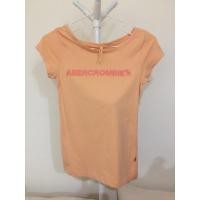 ราคา เสื้อยืดสีส้มพีช แบรนด์ Abercrombie Size S อก32 สภาพใหม่ (24651648391)