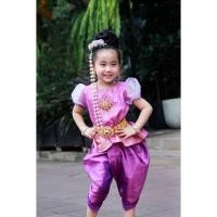 ราคา ชุดไทยเด็กวนิดา เสื้อ+โจง (18513909012)