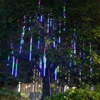 ราคา ชุดหลอดไฟดาวตก ไฟตกแต่งประดับ LED กันน้ำ ไฟกระพริบคริสต์มาสปีใหม่เทศกาล ชุด8หลอด หลอดยาว30cm LXG (8666846247)
