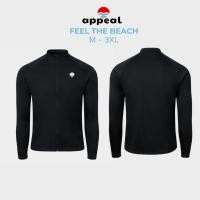 ราคา ☀️APPEAL [Men] Feel the Beach Rashguard เสื้อว่ายน้ำมีซิปดำ เสื้อแขนยาว แรชการ์ด ผู้ชาย กันUV มีซับใน AP14653 (29178101072)