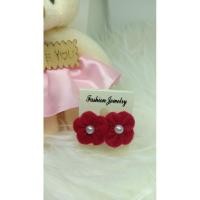 ราคา ต่างหูดอกไม้ผ้า***** (54856789747)