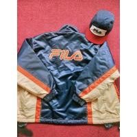 ราคา ของแท้ Fila 5 Panel Snapback x เสื้อแจ็กเก็ต Fila Puffer Track Shell - Fila Vintage Fila Retro (20846451534)