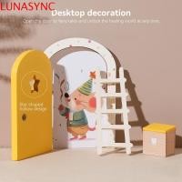 ราคา LUNASYNC ของแต่งบ้านตุ๊กตา เรืองแสงในหน้าต่างมืด ตลก Fairy Elf ประตู, Craft Creative Mini ไม้เมาส์หลุมเด็กตกแต่งผนัง (51256297252)