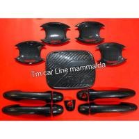 ราคา เบ้ากันรอย ครอบมือจับ ครอบฝาถังน้ำ รีโว้ toyota revo แคฟล่าโลโก้แดงเบ้าทรงกลมรุ่น4ประตู (7525762881)