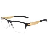 ราคา Fashion แว่นตา รุ่น IC BERLIN 006 C-4 สีดำขาทอง Max S กรอบแว่นตา Eyeglass frame สำหรับตัดเลนส์ ทรงสปอร์ต วัสดุสแตนเลสสตี (1314600596)