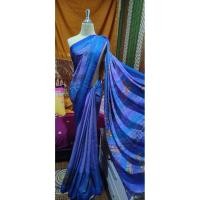 ราคา ผ้าส่าหรีอินเดีย ส่าหรีอินเดีย มือสองSAREE-38ส่าหรีสีฟ้า พิมพ์ลาย แบบนุ่งเอง ความยาว 7เมตร ชุดอินเดีย ชุดส่าหรี (40077909919)