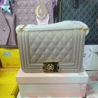 ราคา กระเป๋าถือNISAบอย 8"โซ่ทอง (23414565294)