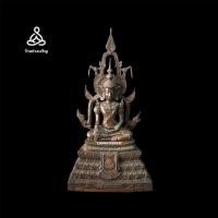 ราคา สมเด็จองค์ปฐม เนื้อทองเหลืองทำผิวขันลงหินขนาด 5 นิ้ว สูง 15.7 นิ้ว (24541769777)