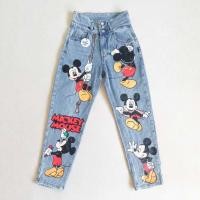 ราคา กางเกงยีนส์ขายาวเพ้นท์ลายมิกกี้เมาส์ (45602404671)