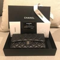 ราคา Chanel Sarah flap long wallet SHW Black ใหม่มาก สีดำ Holo24 ของแท้% (1458631635)