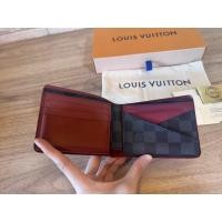 ราคา กระเป๋าสตางค์ Louis Vuitton ของแท้ 100% มือสอง ใบสั้น ผู้ชาย Damier Graphite สี rarex (50504184341)