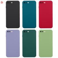 ราคา เคส สำหรับ iPhone 7 Plus 8 Plus เคสซิลิโคนนิ่ม สีพื้น กันกล้อง TPU บาง (26135738394)