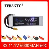 ราคา แบตเตอรี่ TERANTY 6000Mah 3S 11.1V 60C สำหรับเฮลิคอปเตอร์ FPV โดรน โมเดลรถยนต์ เรือ (42868002476)