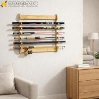 ราคา CORDELL Fishing Rod Storage Rack, Bamboo Space Saving Fishing Rod Display Rack, ทนทานขนาดใหญ่ความจุติดผนังผู้ถือเบ็ดตกปลาห้องนั่งเล่น (50005727947)