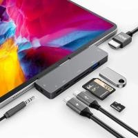 ราคา MIKA 7IN 1USB C HUB สําหรับ iPad Pro 2018-2021 11" 12.9" อะแดปเตอร์ Samsung Tab iPad Mini iPad Pro Hub 4K HDMI 3.5 มม.หูฟัง (45556063871)