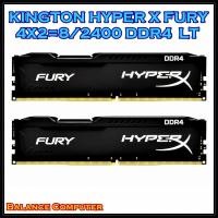 ราคา RAM 8GB (4GBx2) DDR4/2400 RAM PC (แรมพีซี) KINGSTON HyperX FURY BLACK (HX424C15FBK2/8) (3920385469)