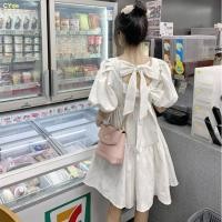 ราคา spotเดรสเข้ารูป เดรสเข้ารูป สไตล์เกาหลี แขนพัฟ โมริ กระโปรงฝรั่งเศส (21623048333)