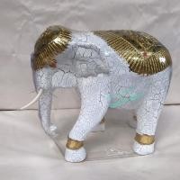 ราคา ช้างไม้จามจุรี ช้างไม้แกะสลัก (สีขาวแตกลายงา) (5474828262)