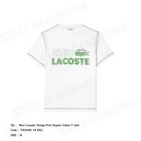 ราคา ♞,♘Lacoste เสื้อยืดคอกลม รุ่น Men's Lacoste Vintage Print Organic Cotton T-Shirt Code: TH5440 10 00 (43704617255)
