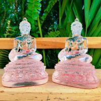 ราคา พระเชียงแสนแก้วจักรพรรดิ หน้าตัก2นิ้ว สูง9ซม. เนื้อเรซินแก้วใส มีผลเหมือนได้บูชาลูกแก้วจักรพรรดิ T (22032672587)