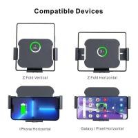 ราคา 15W Car Wireless Charger Dual Coil Phone Holder For Samsung Galaxy Z 4 3 2 Iphone 14 13 X Pro Max F (22764729687)