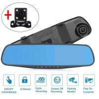 ราคา EKLEVA Dvr 4.3 Inch Dash Cam Rear View Mirror HD 1080P Car Video Recorder Dual Lens Registratory Ca (26904571720)