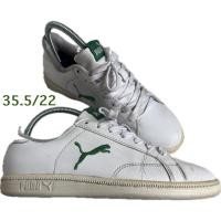 ราคา รองเท้าผ้าใบมือสอง ขายตามสภาพ มีตำหนิตามภาพ รองเท้า PUMA Smash Cat L 362945 05 Puma White Verdant Green (27691956036)