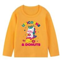 ราคา เสื้อยืดแขนยาวเด็กด้านบนลาย ยูนิคอร์น & ถั่ว อายุ 1-11 ปี (53107667278)