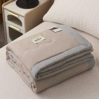 ราคา MUJI ผิวสีทึบล้างผ้าฝ้ายฤดูร้อนเย็นผ้าห่มเครื่องปรับอากาศโดยนักเรียนล้างทำความสะอาดได้หอพักเดี่ยวผ้าห่มคู่ (24033714787)