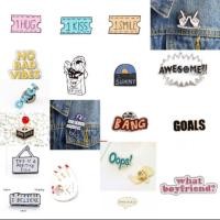 ราคา พร้อมส่ง เข็มกลัด​ลายการ์ตูนน่ารัก เท่ๆ​ แนวๆ​ สุด​ swag เข็มกลัดติดเสื้อ​ ติดหมวก​ ติดกระเป๋า​ (2286359550)