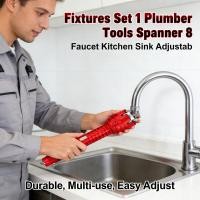 ราคา ประแจท่อชุดก๊อกน้ํา 8 in 1 เครื่องมือ Plumber Sink Spanner Fixtures ประแจปรับห้องครัว (47707209769)