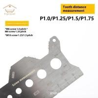 ราคา FIN สกรูเกลียว Pitch Gauge ไม้บรรทัดเครื่องมือวัด Bolt Nut เมตริกเครื่องจักรกลด้ายสกรูตัดเกจวัดมุมรุ่นวัด TH (28441439211)