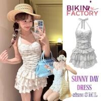 ราคา BIKINI FACTORY ชุดวันพีชว่ายน้ำ ชุดว่ายน้ำกระโปรง คล้องคอ ระบาย มีไซส์ S-L | น้ำหนัก 38-58 กก. Y206 (47506619014)