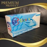 ราคา 100ชิ้น ถุงมือยางสังเคราะห์ไนไตร สีฟ้า ไม่มีแป้ง Nitrile Glove Powder Free (50คู่) size S,M (9469220004)