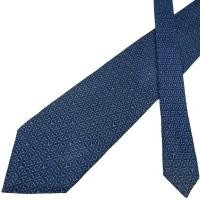 ราคา เนคไท Lancel Silk Navy Geometric Italy เนคไทแบรนด์เนม ของแท้ (41311709225)