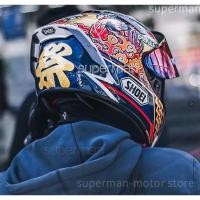 ราคา ReadyStockหมวกกันน็อคมอเตอร์ไซค์แบบเต็มหน้า SHOEI X14 motegi3 lucky cat 2 หมวกกันน็อกขี่ Motocross Racing Motobike หมวกกันน็อค Casco De Motocicleta (43023696486)