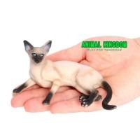 ราคา Animal Kingdom โมเดลสัตว์ Cat แมว แมวไทย วิเชียรมาศ นอน เทาดำ ขนาด 11.60 CM (จากหาดใหญ่) (46751479286)