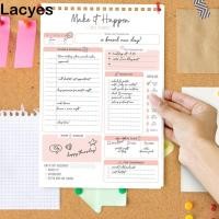 ราคา LACYES To Do List Notepad, 52 แผ่นตารางแบบพกพา Journal, สมุดบันทึกน่ารัก Easy Tear-off Time Schedule Post Notes A5 Agenda Planner A5 Agenda (25094459039)