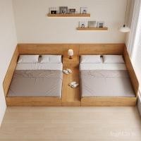 ราคา เตียงหนึ่งครอบครัวยางไม้เนื้อแข็งชั้นเตียงสองครอบครัวตารางคงที่กว้างขึ้นพ่อแม่และลูกสี่พอร์ตเย็บเตียงเสื่อทาทามิต่ําเตียงเด็ก ฟุต (51905641291)