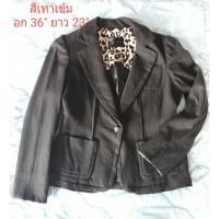 ราคา เสื้อสูท มือ2 สีเทาเข้ม (7216391476)