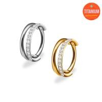 ราคา Titanium CZ Layered Hoop (1pc.) (26963697096)
