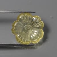ราคา 9.15 ct พลอยแท้ พลอยดิบ เลมอน ควอตซ์ แกะ สลัก ดอกไม้ แอฟริกา (Unheated Flower Lemon Quartz Yellow Color Africa) (57907520863)