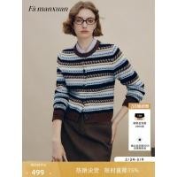 ราคา Farmanxuan Retro Phil เสื้อกันหนาวลาย Jacquard ขนสัตว์ถักเสื้อสเวตเตอร์ถักผู้หญิง 2025 ฤดูหนาวรูปแบบใหม่คริสต์มาสด้านบน (44952104422)