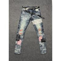 ราคา กางเกงยีนส์ฟอกคาดแถบหนัง Hold'em Denim style (21752791452)