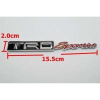 ราคา *ส่งด่วน* แผ่นป้ายติดรถยนต์ป้ายโลโก้โลหะTRD SPORTIVO สีดำ/แดงขนาด 15.5x2.0cm ติดตั้งด้วยเทปกาวสงหน้าด้านหลัง * (21085121025)