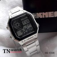 ราคา SKMEI รุ่น SK-1335 นาฬิกาข้อมือดิจิตอล จับเวลาบอกวันที่กันน้ำ100% พร้อมกล่องสีเงินทอง (1186111786)