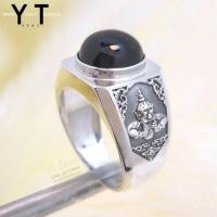 ราคา แหวน ราหู เงินแท้ รมดำ นิลแท้ (นิลกาญจนบุรี) YTG-11724 YTGEMS (26636989206)