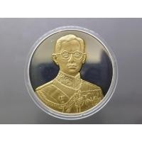 ราคา เหรียญที่ระลึกคามิโอ ขนาด40มิล เนื้อเงินขัดเงา หน้าทองคำแท้ ที่ระลึกกาญจนาภิเษก พิมพ์ใหญ่ ปี2539 สร้างน้อย หายาก (56957683640)