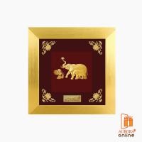 ราคา Khongkwan by Aurora กรอบรูปช้างครอบครัว ประดับด้วยทองคำแท้ 99.9% (20773725517)